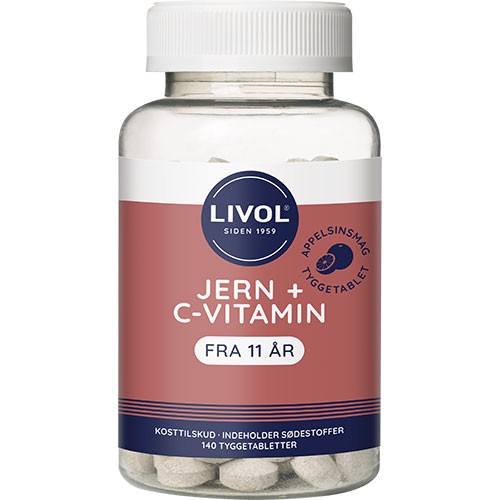 Jern + C Vitamin   140 Tabletter fra Livol