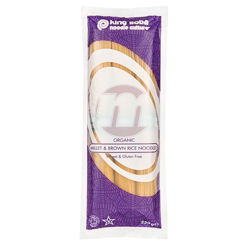 Hirse & Ris Nudler økologisk  250 Gram fra King Soba