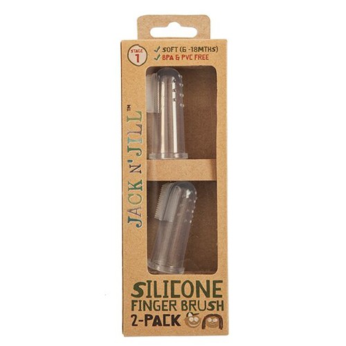 Fingertandbørste Silicone 2 Stk   1 Pakke   Jack N´ Jill fra Jacknjill