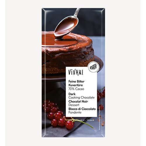 Kouverture Overtrækschokolade Mørk økologisk   200 Gram      fra Vivani