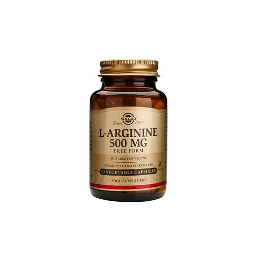 L Arginin 500mg   50 Kapsler     fra Solgar
