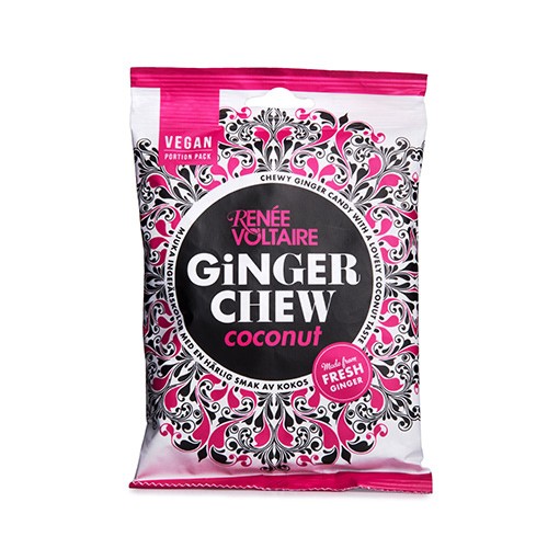 Ginger Chew Kokos   120 Gram     fra Renée Voltaire