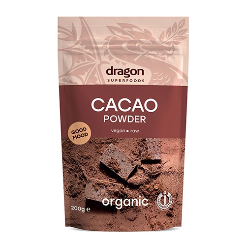 Kakaopulver økologisk   200 Gram   Dragon  Superfoods fra Dragon Superfoods