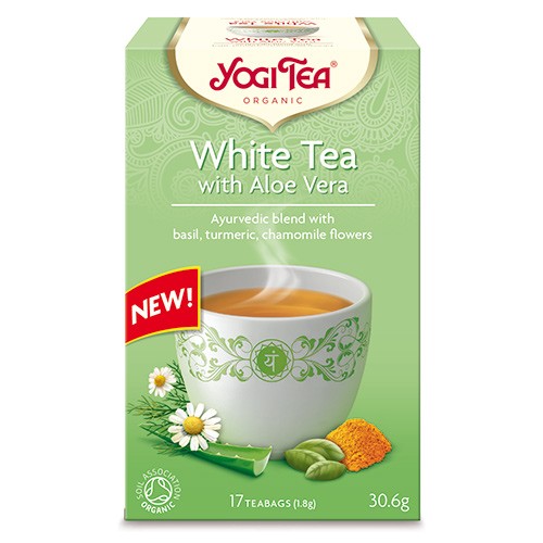 White Tea økologisk Med Aloe Vera   17 Breve     fra Yogi
