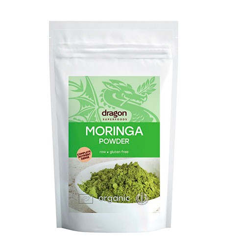 Moringa Pulver   200 Gram     fra Dragon Superfoods