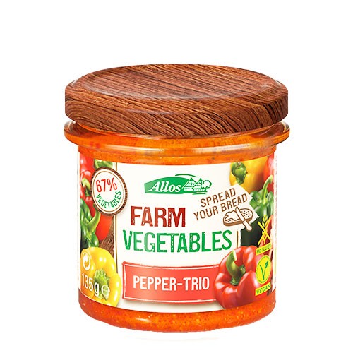 Farm Vegetables Paprika Trio økologisk   135 Gram     fra Allos