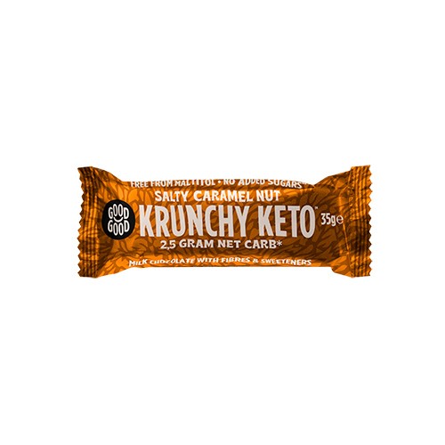 Krunchy Salty Caramel Nut Bar   35 Gram     fra Good Good