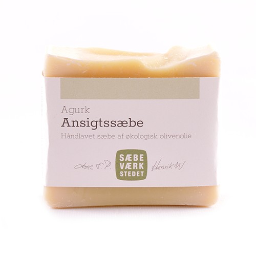 Ansigtssæbe M. Agurk   80 Gram     fra Sæbeværkstedet
