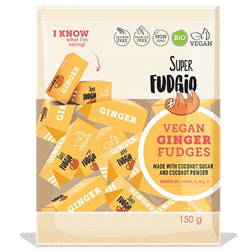 Karameller Med Ingefær økologisk   150 Gram     fra Super Fudgio