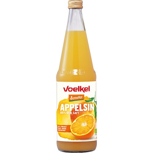 Appelsinsaft , Demeter   70 Cl      fra Voelkel