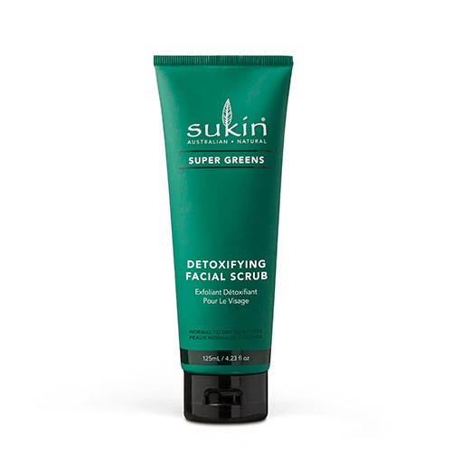 Facial Scrub Detoxifying Super Greens   125 Ml fra Sukin