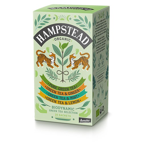 Grøn Te Selection Pack økologisk   20 Breve   Hampstead fra Hampstead Tea