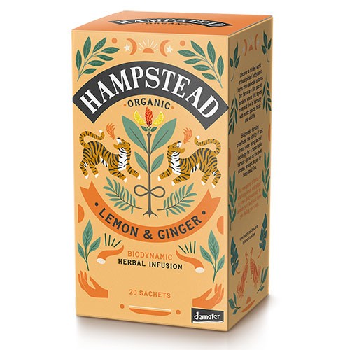 Citron & Ingefær Te økologisk Demeter   20 Breve   Hampstead fra Hampstead Tea