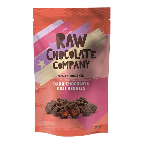 Gojibær M. Rå Chokolade   økologisk    100 Gram fra The Raw Chocolate Company