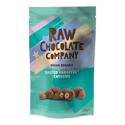 Rå Chokolade Cashewnødder Vanoffe   økologisk    100 Gram fra The Raw Chocolate Company
