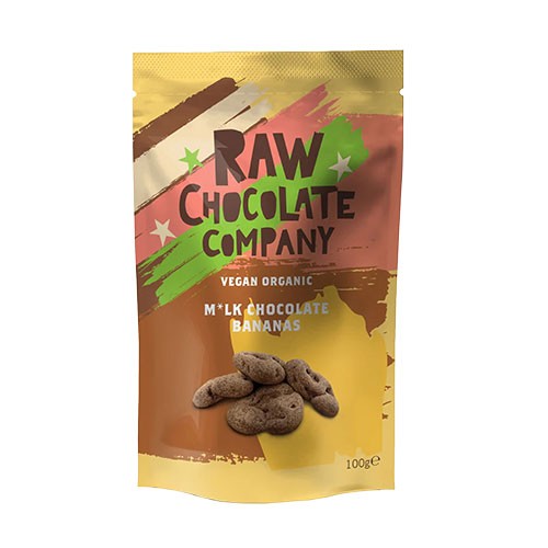 Raw Chokolade M*lk Bananer   økologisk    100 Gram fra The Raw Chocolate Company