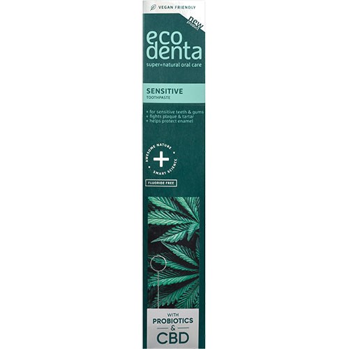 Tandpasta Sensitive M. Cbd & Probiotics   100 Ml fra Ecodenta