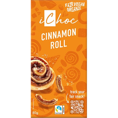 Cinnamon Roll (kanelsnegl)   økologisk    80 Gram fra Ichoc