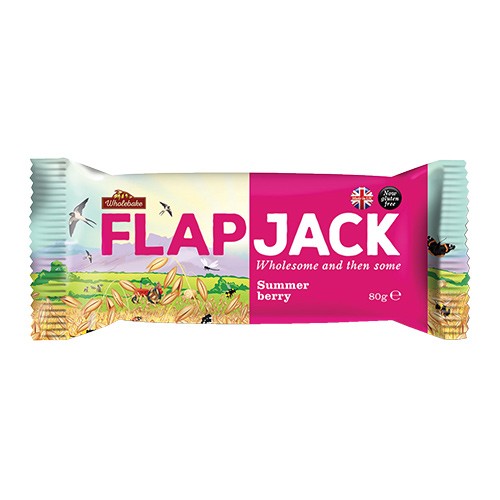 Flapjack Sommerbær   80 Gram   Wholebake fra Brynmor