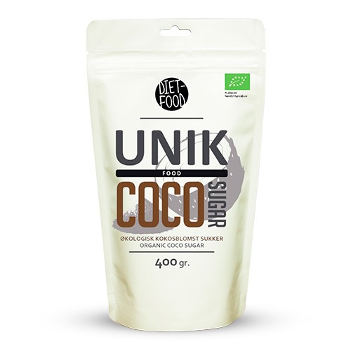 Kokosblomstsukker økologisk   400 Gram    Unikfood fra Diet-food