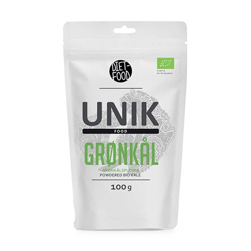 Grønkålspulver økologisk    100 Gram   Diet Food fra Diet-food