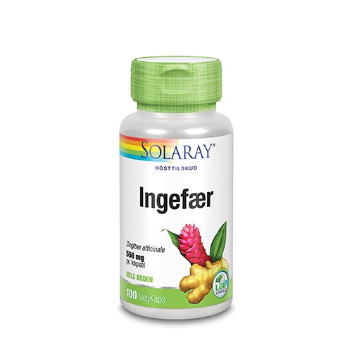 Ingefærrod 550 Mg   100 Kap     fra Solaray