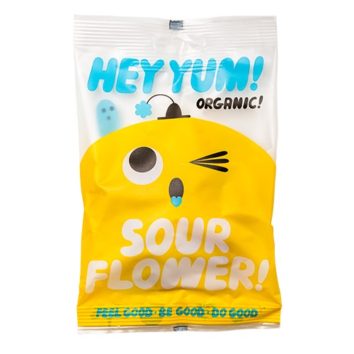 Vingummi Sour Flower   økologisk    100 Gram     fra Hey Yum
