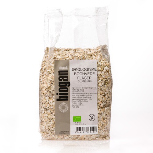 Boghvedeflager Glutenfri økologisk   500 Gr     fra Biogan