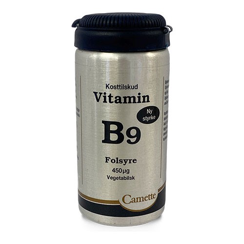 B9 Vitamin Folsyre  450mcg   90 Tabletter     fra Camette