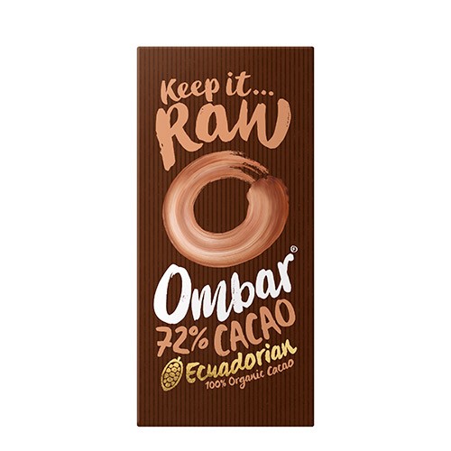 72% Kakao økologisk   70 Gram     fra Ombar