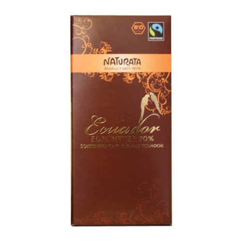 Chokolade Bitter 70% økologisk   Fairtrade   100 Gram fra Naturata