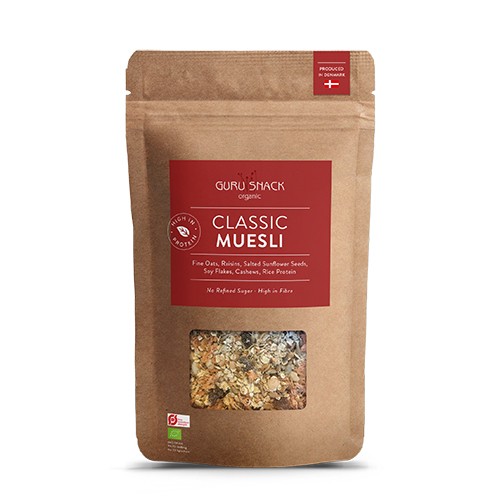 Classic Mysli økologisk   750 Gram     fra Guru Snack