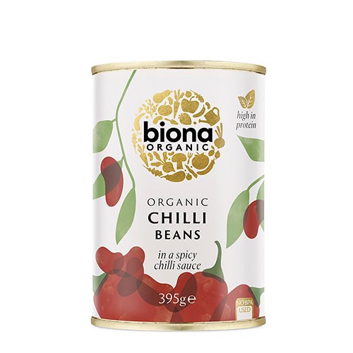 Chilli Beans Røde Kidneybønner I Chili økologisk   395 Gram      fra Biona Organic