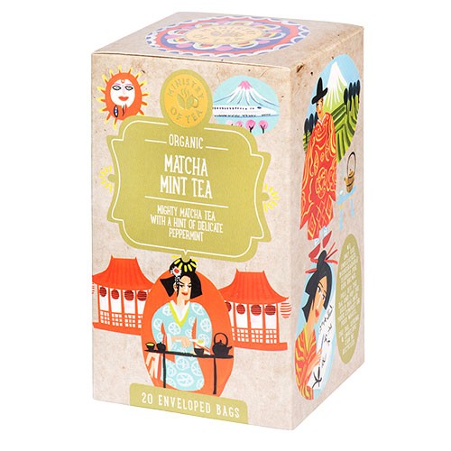 Matcha Mint Te   økologisk    20 Breve fra Ministry Of Tea