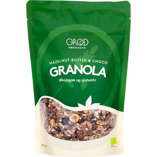 Hazelnut Butter & Choco Granola   økologisk    350 Gram     fra Grød