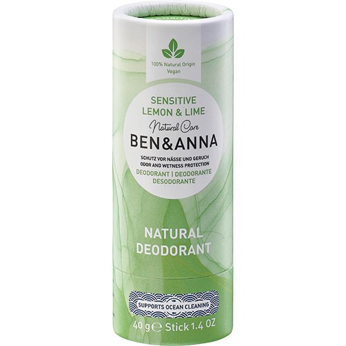 Deodorant   Sensitiv   Lemon & Lime   40 Gram fra Ben & Anna