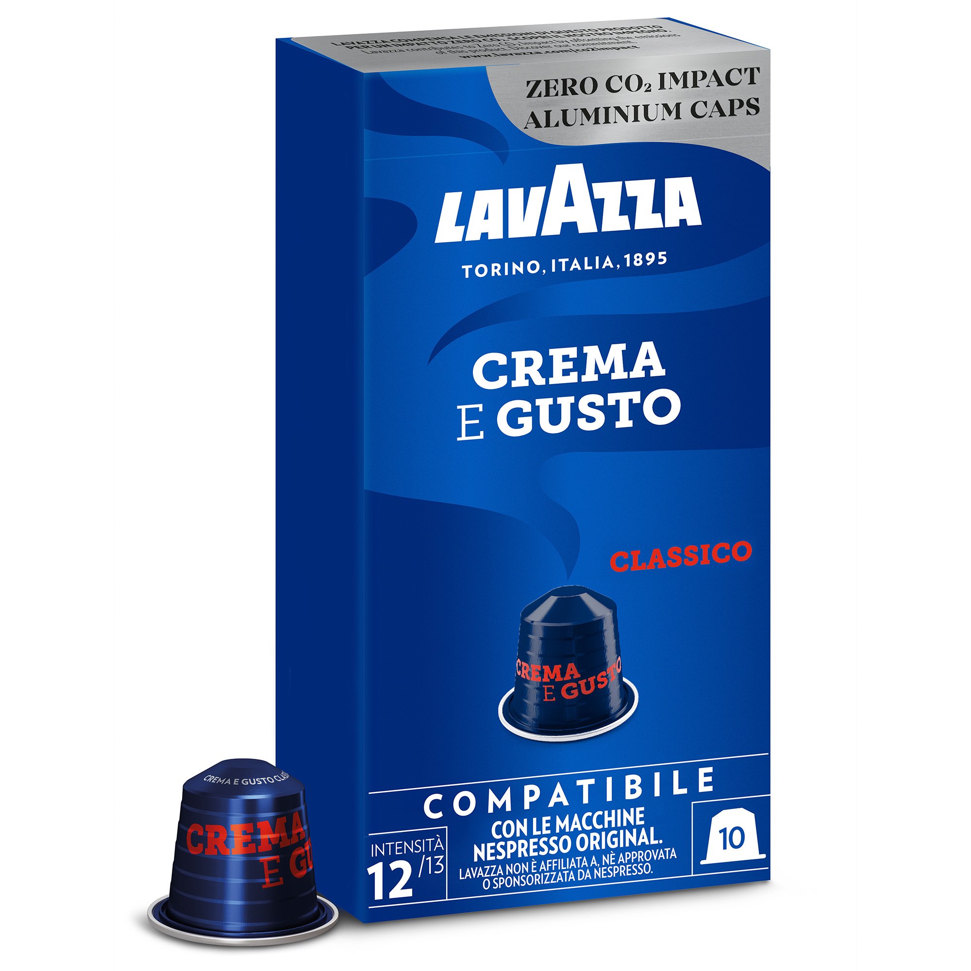 Crema E Gusto Classico Kaffekapsler, 10 Stk fra Lavazza