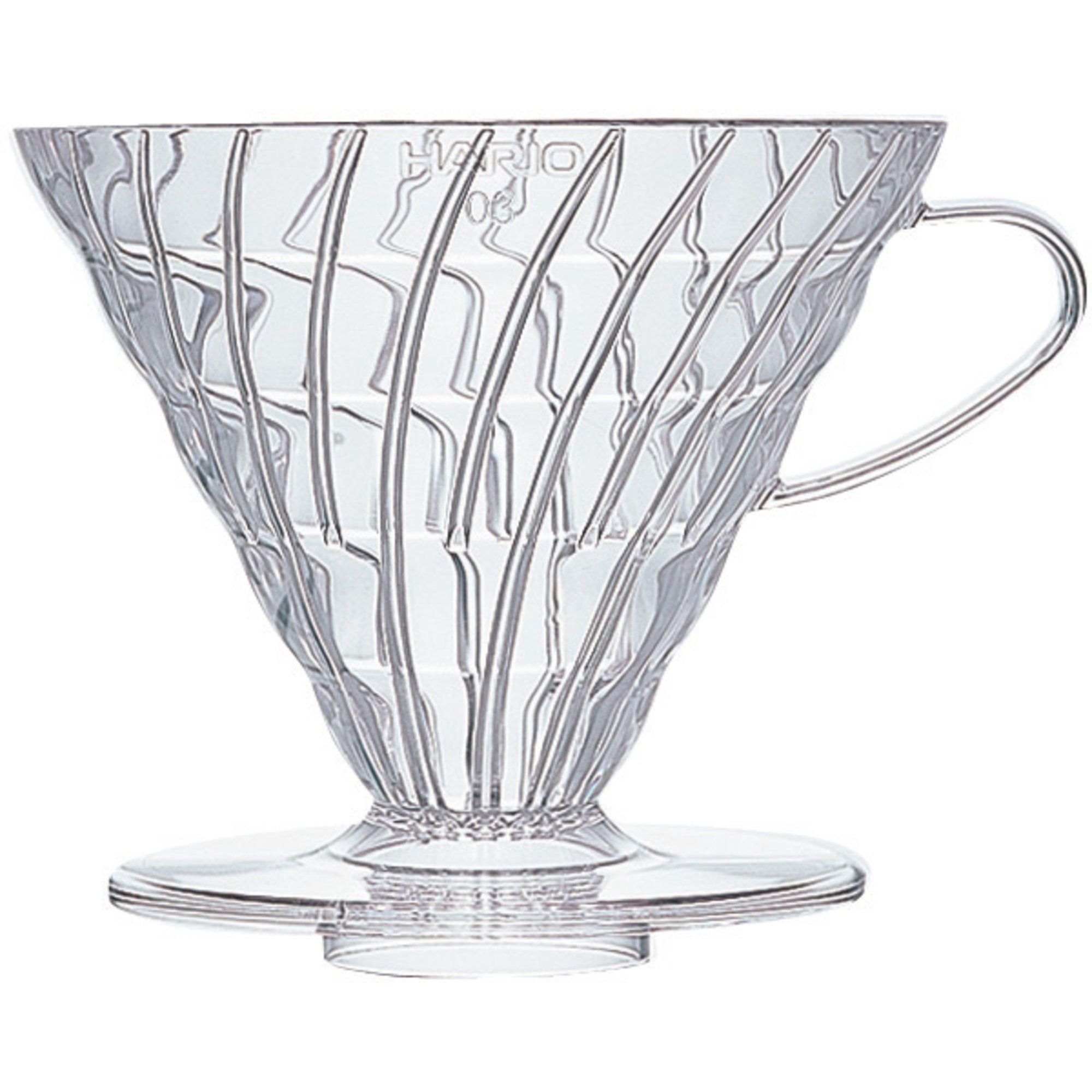 3 Cup Dripper V60 Klar Plast fra Hario