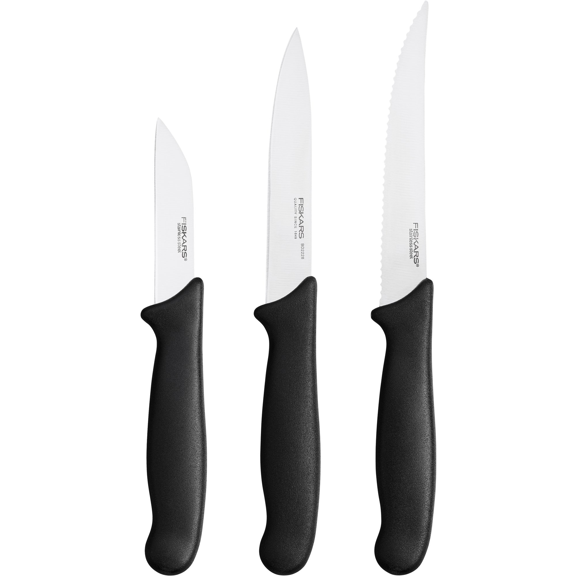 Essential Sæt Med Grøntsagsknive 3 Dele fra Fiskars