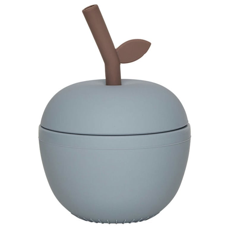 Apple Børnekrus, Dusty Blue fra Oyoy Mini