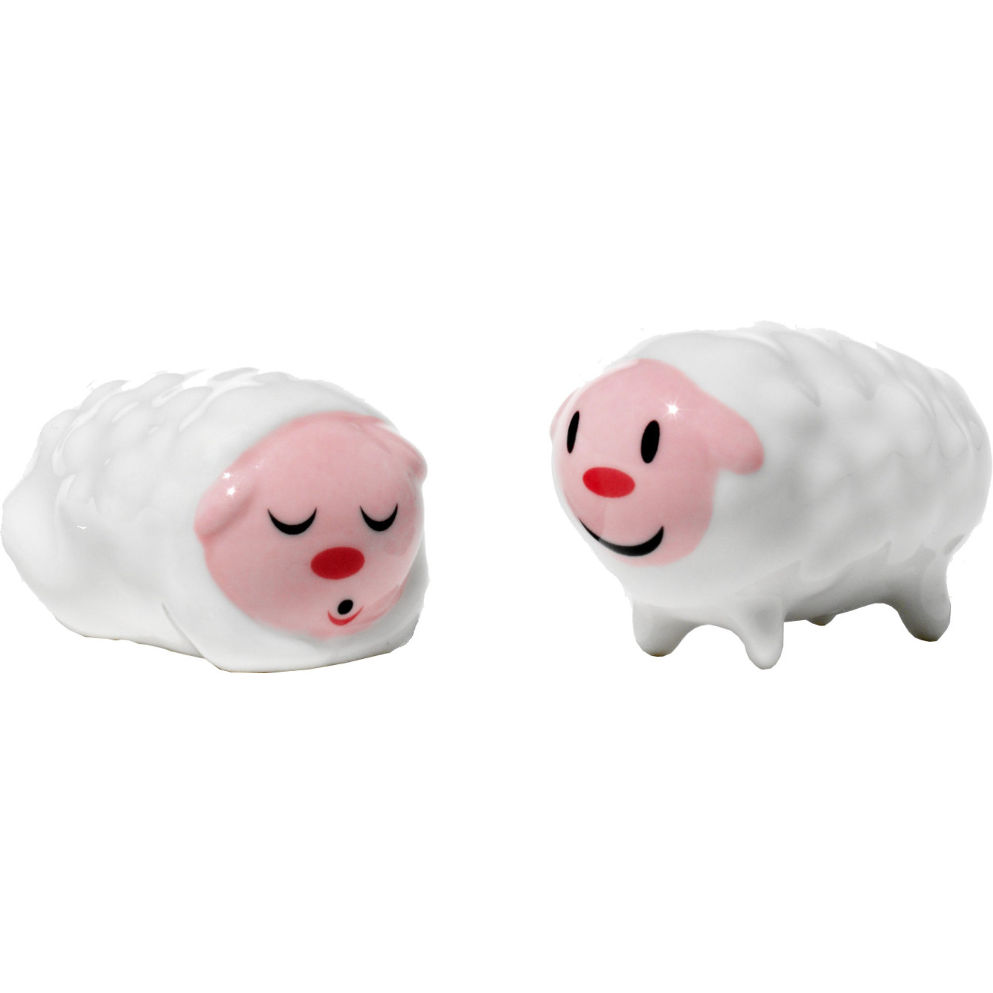 To Små Får Porcelænsfigurer fra Alessi