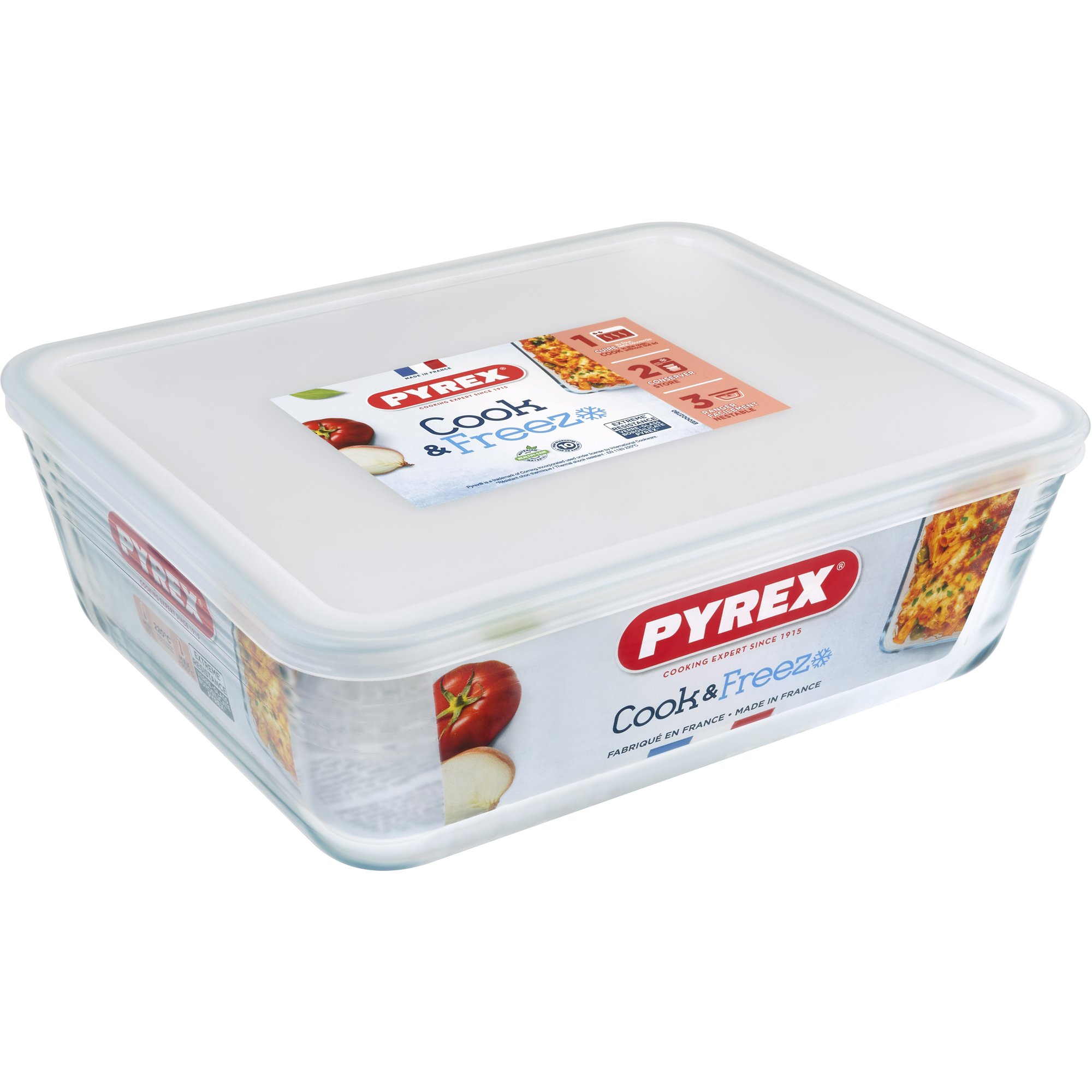 Cook & Freeze Madkasse Glasform Med Låg, 4,2 Liter fra Pyrex