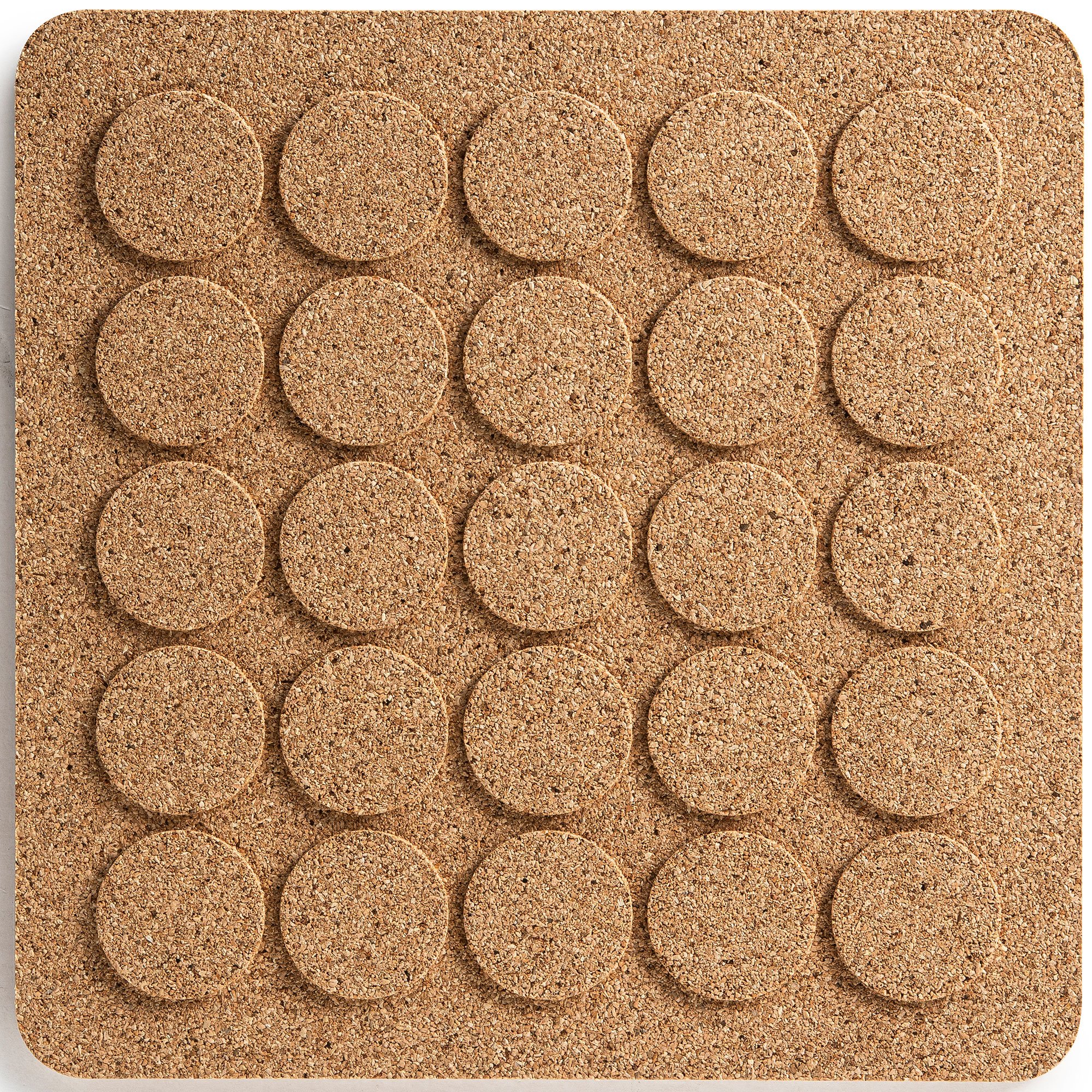 Square Dots Bordskåner, Naturel Kork fra Born In Sweden