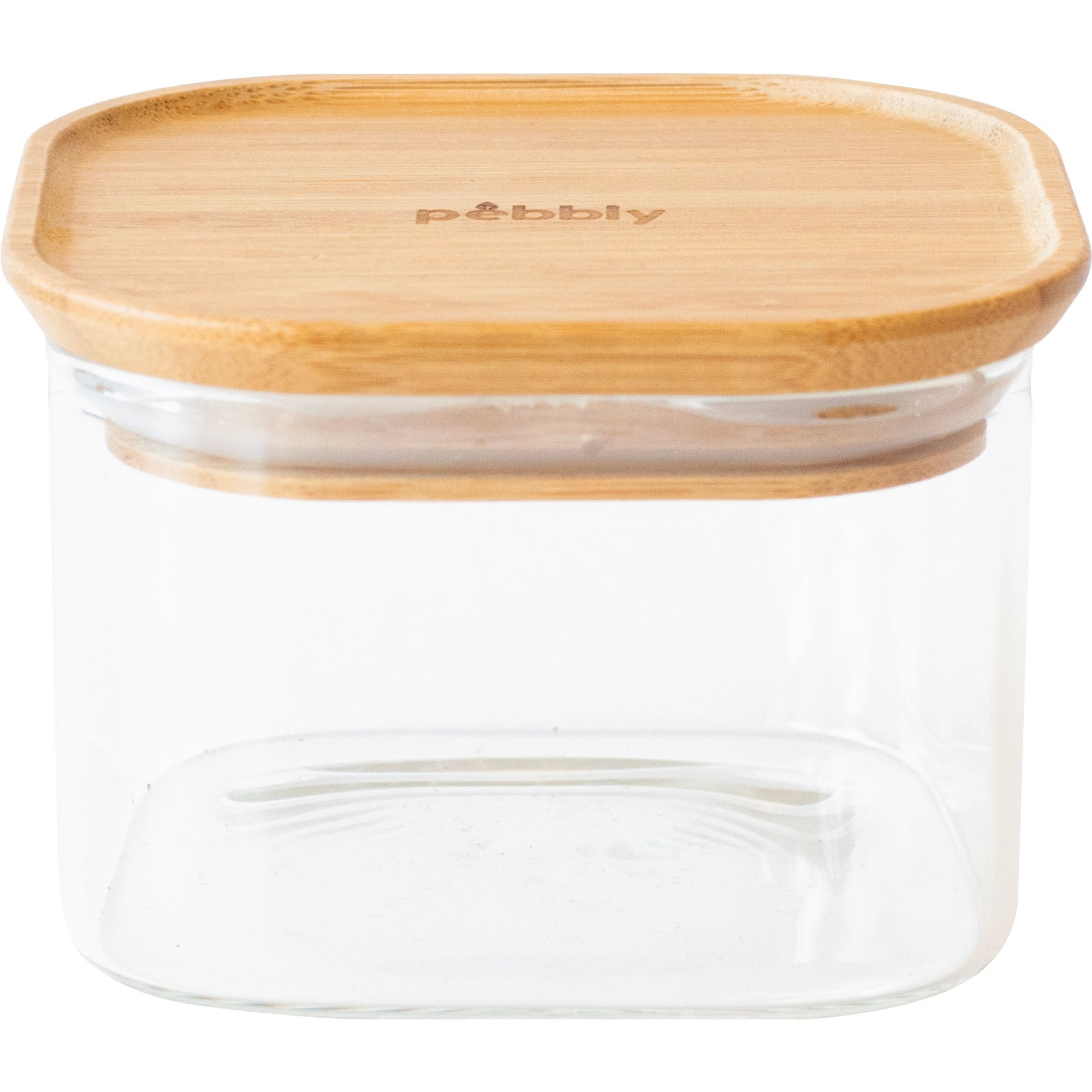 Glasboks Med Bambuslåg 500 Ml fra Pebbly