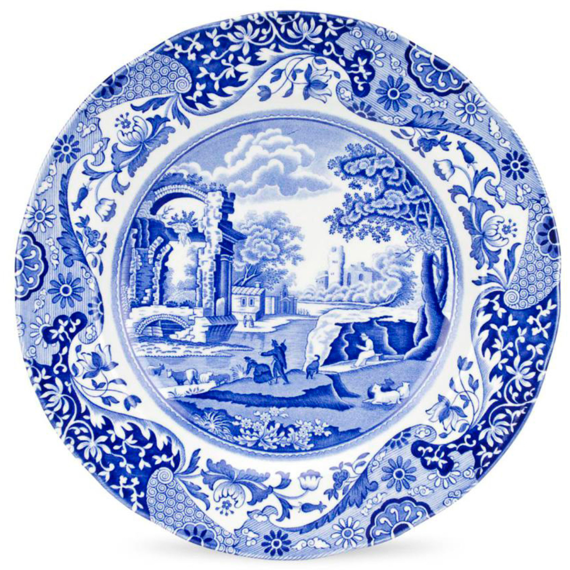 Middagstallerken 'blue Italian' fra Spode