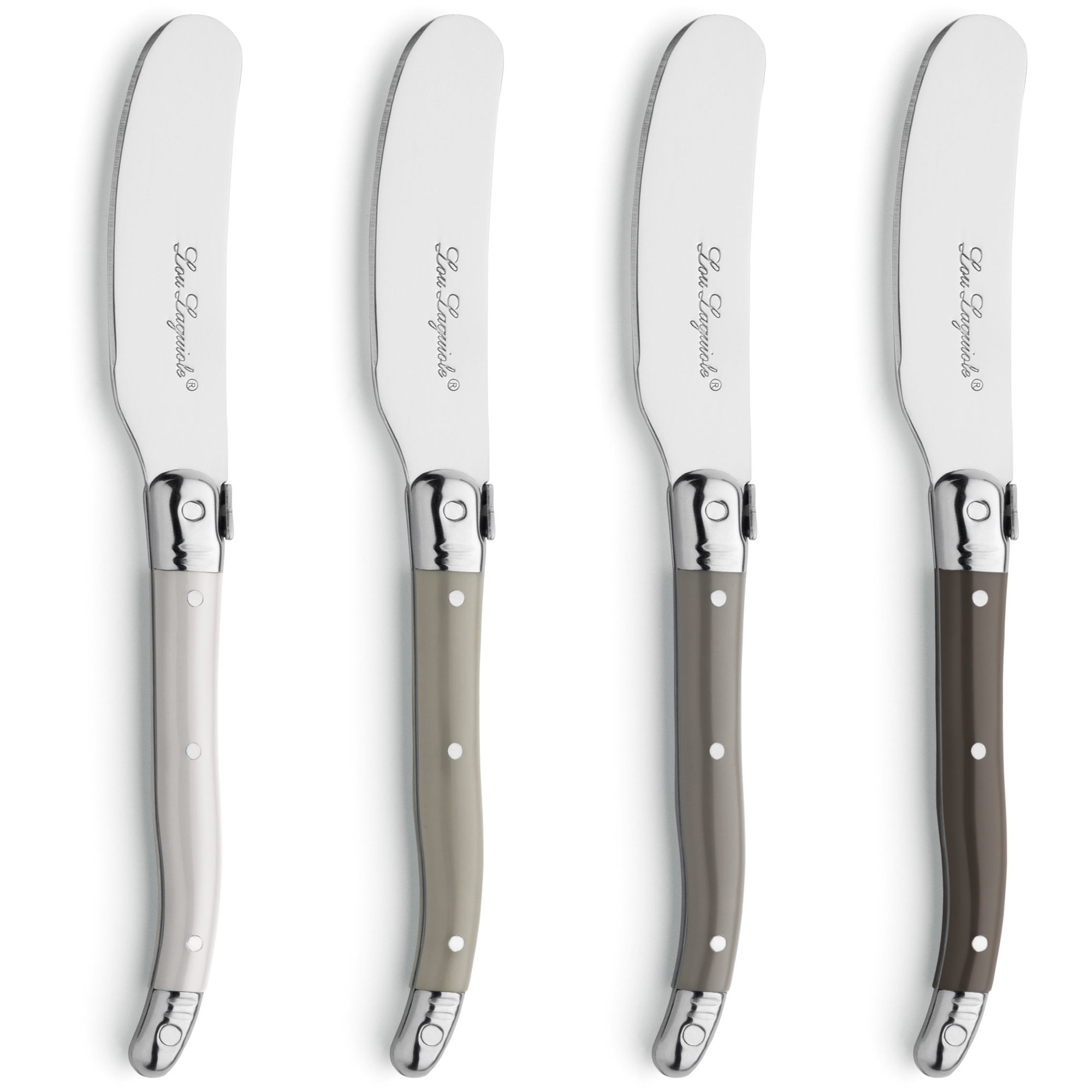 Smørknive 4 Pak, Blandede Farver fra Lou Laguiole