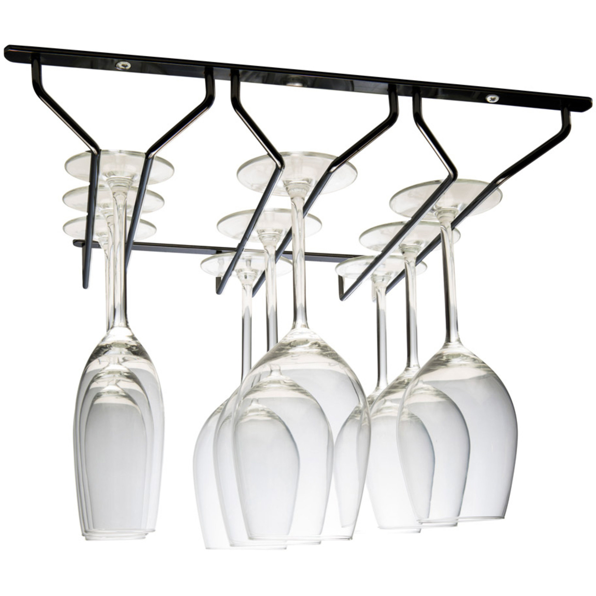 Vinstativ Sort 3 Rækker fra Hahn Kitchenware