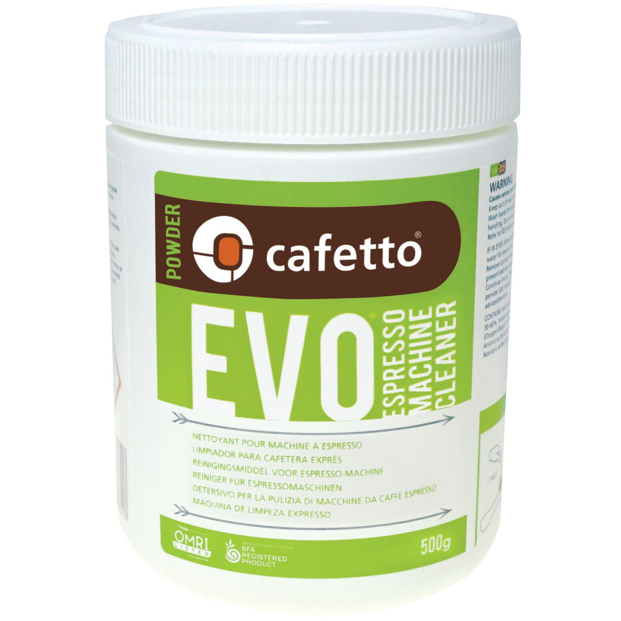 Evo Rengøringspulver Til Espressomaskine 500 Gram fra Cafetto
