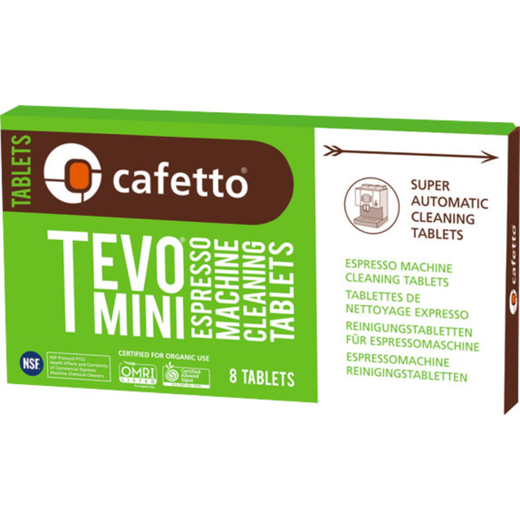 Tevo Mini Rensetabletter fra Cafetto