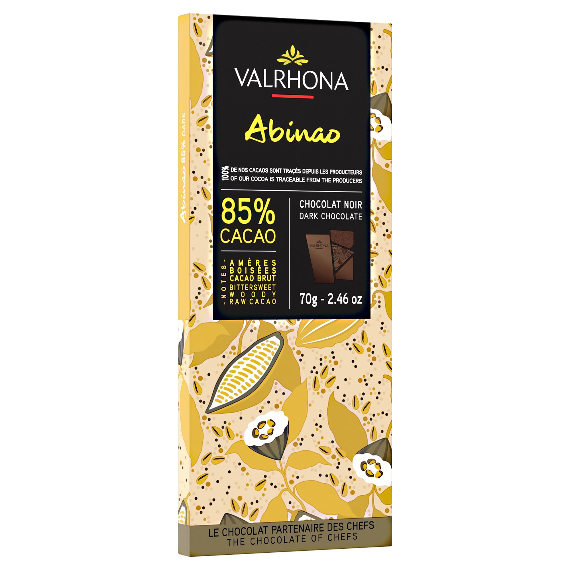 Albinao 85% Chokoladebar, 70 G fra Valrhona